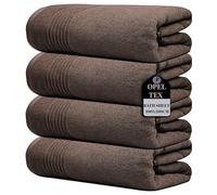 Opel tex Pack of 1, 2, 3, and 4 Large Super Jumbo Bath Sheets 100 x 200 cm 100% Egyptian Cotton Big Bath Sheet Towels Body Wrapped XL Bathroom Towels (2, Chocolate Brown)
