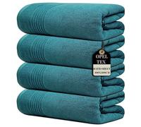 Opel tex Pack of 1, 2, 3, and 4 Large Super Jumbo Bath Sheets 100 x 200 cm 100% Egyptian Cotton Big Bath Sheet Towels Body Wrapped XL Bathroom Towels (4, Blue Lagoon)
