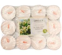OPELLA Scented Tea Lights Pack of 12 Various scents Candles tealights Fast Post (Jasmine Blossom), White
