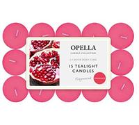 OPELLA Scented Tea Lights Pack of 15 Various scents Candles tealights Fast Post (Pomegranate)