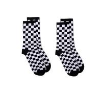 Opemg 2 Pair Checkerboard Pattern Unisex Cotton Socks, Hip Hop Style,Fashion Harajuku Trends Socks Geometric Checkered Hip Hop Cotton Unisex Print Skateboard Soks Easy to Wear, Girls' Clothing