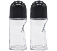 Opemg 2 Pcs 50ml Glass Essential Oil Roller Refillable Roll on Bottles Empty Deodorant Containers Rollerball Beauty and Personal Care Tools for Fragrance Cosmetics