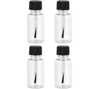 Opemg 4 Pcs 20ml Clear Empty Refillable Nail Polish Bottles Transparent Glass Varnish Containers Gel with Brush Cap for Nail Art Nail Polish Bottles