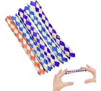 Opemg 5 Pcs Classic Finger Traps Chinese Finger Trap Bamboo Chinese Bamboo Props Birds Foraging Props Assorted PET Bird Chew Props Classic Party Props for Adults Finger Puppets