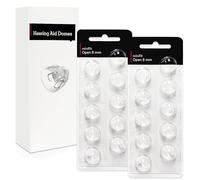Open 8mm-Hearing Aid Domes for Oticon Minifit, Oticon Hearing Aid Supplies, Replacements Parts Accessories Universal Oticon Domes for Hearing Aids Cleaning Kits (20 Pcs)