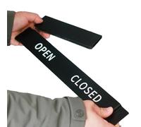 Open and Closed Sign - Smooth Sliding Function, 15.75 x 1.97 Inch Large Shop Display, Modern Business Status Notice, Aluminium Alloy Display Board | Shop Window Marking for
