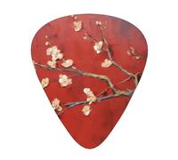 Open apricot blossoms Guitar picks in thin, medium, and thick sizes, 12-piece set, suitable for electric guitar and various instruments