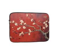 Open Apricot Blossoms Patterned Laptop Case - 17 inch Slim and Portable, Suitable for Office Travel and Commute