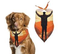 Open Arms Dog Bandana Triangle Dog Scarf Washable Polyester Dog Bibs Cute Pet Bandana for Medium Large Dogs Puppy and Cats