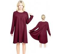 Open Back Hospital Gowns for Women Long Sleeve Open Back Dress Nursing Gowns Post Shoulder Surgery Dress, Red, M