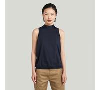 Open Back Knit Tank Top - Dark blue - Women XL