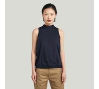 Open Back Knit Tank Top - Dark blue - Women XXS