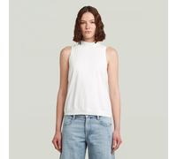 Open Back Knit Tanktop - White - Women S