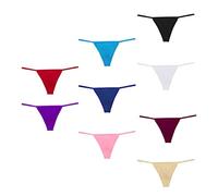 Open Back Mens Underpants Low Waist Briefs G-String Thong Underwear for Men Comfortable Stretchy Soft Lingerie 9PCS (Multicolor, S)