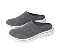 Open Back Sneaker Mens,Men's Backless Sneakers Trainers Breathable Mesh Shoes,Summer Slip-On Sports Slippers,Comfort,Lightweight,for Daily Outing,Work,Shopping Gray