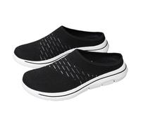 Open Back Sneaker Mens,Men's Backless Sneakers Trainers Breathable Mesh Shoes,Summer Slip-On Sports Slippers,Comfort,Lightweight,for Daily Outing,Work,Shopping Black