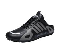 Open Back Sneakers for Men,Men's Backless Sneakers Casual Mules,Slip On Backless Trainers Men,All-Match,Non Slip,Hand-Free,for Daily Outing,Walking,Shopping Black