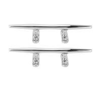 Open Base Boat Cleat 316 Stainless Steel Heavy Duty Marine Grade 8 Inch Dock Cleats with High Polished Finish for Secure Rope Tie Down on Yachts Speedboats Cargo Ships 2 Pack