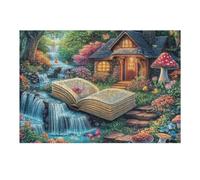 Open Book Forest 300 Pieces Premium Jigsaw Puzzle Adult Jigsaws Educational Challenge Mental Exercise Winter Gift Precision Cut Board 300 PCS