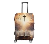Open Book Luggage Case Cover Protective Suitcase Covers Anti Scratch Baggage Washable Fits 19-32 Inch L