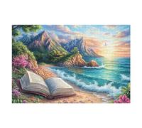 Open Book Ocean Wave 1000 Piece Pack Classic Jigsaw Puzzle Couple Puzzle Partners Ultra Difficult Wall Decor Easter New Year Eco Friendly Cardboard 1000 PCS