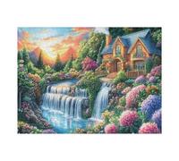 Open Book Waterfall 500 Piece Premium Jigsaw Puzzle Adult Jigsaws Brain Training Hobby Home Decor Winter Gift Unique Shaped Creativity & Gift Giving 500 PCS