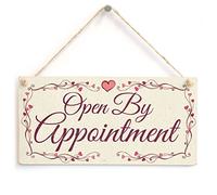 Open by Appointment - Beautiful Handmade Sign with Pretty Love Heart Design