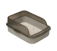 Open Cat Litter Box for Home - 45 cm Large Pet Toilet, Leak-Resistant, Simple Wash Bowl, High Wall Design, Odour Control Indoor Bathroom for Small Cat Kittens Household