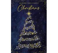 Open Christmas Card Wishing You Happy Christmas Tree 7.5" x 5" Lovely Verse