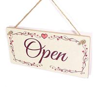 Open Closed Double-Sided Sign, Heart Vine Decor