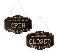 Open Closed Sign, 11.81x7.87in Open Closed Signs for Business Double Side Come in We’re Open Sorry We’re Closed Signs for Business Window Shop Wooden Open Closed Sign with Rope for Hanging