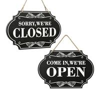 Open Closed Sign, Open Sign, Double Sided Business Hours Display Sign for Shops, Open and Closed Signs for Shops, Durable 30cm x 20cm Open Closed Sign for Shop