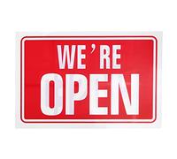 Open Closed Sign Reversible High Contrast Red Shop Double Sided Door Notice