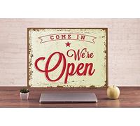Open Closed Signs For Business, Double Sided Signs, Open Signs, Come In We'Re Open Sign,Metal Sign Tin Sign 8X12 Inches