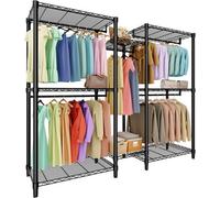 Open Clothes Rack, Up To 850 Kg, Freestanding Clothes Rail, Sturdy Wardrobe With Height-Adjustable Shelves