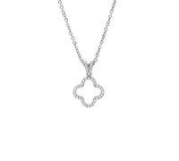 Open Clover CZ Necklace - Silver Say It With Silver One Size