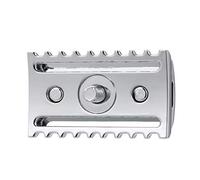 Open Comb Head Replacement - Double-Edged Tool for Close Shave; - Zinc Alloy Design Fits Most Handle Razors (Silver)