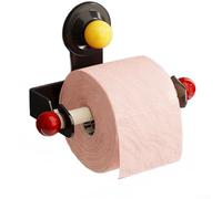 Open-Design Tissue Dispenser with Vacuum Mount Base and Integrated Stability Features for Real-World Use (Black)