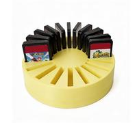 Open Display Stand for Nintendo Switch Games Cards - Desktop Holder for 20 Cartridges, 360° All-Around Access Organizer to Showcase Collection, Fits Switch OLED/Lite/Original - Yellow