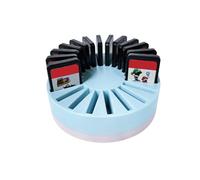 Open Display Stand for Nintendo Switch Games Cards - Desktop Holder for 20 Cartridges, 360° All-Around Access Organizer to Showcase Collection, Fits Switch OLED/Lite/Original - Macaron Pink&Blue