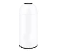 Open, dome-shaped waste container - 48-liter metal container for commercial use in hotels, shopping centers, cafes and outdoor areas; ideal for home, patio and garden.