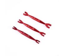 Open Double End Wrenches, 3pcs Aluminum Metric Wrench Flat Spanner Set For Rc Cars For TAMIYA Axial SCX10(red)
