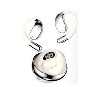 Open Ear Air Conduction Headphones Wireless Bluetooth 5.4 Headphones,High-precision Multi-language Translation 48H Playtime IPX5 Waterproof Wireless Earbuds, Snug Fit for Workout Driving Walking,White