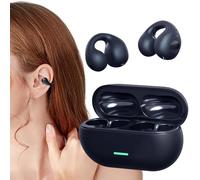 Open Ear Clip On Earbuds - Waterproof Running Earbuds, Sports Earbuds, Wireless Earbuds | Open Ear Bone Conduction Earbuds, Bluetoth 5 Wireless Earbuds