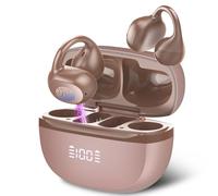 Open Ear Earbuds,Wireless Earbuds Bluetooth 5.4 Ergonomic Clip-On Ear buds, Bone Conduction Over The Ear Headphones 48H Playtime, Perfect Running Headphones for Sports IPX7 Waterproof Touch Controls