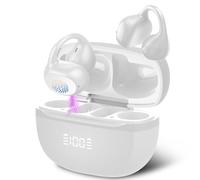 Open Ear Earbuds,Wireless Earbuds Bluetooth 5.4 Ergonomic Clip-On Ear buds, Bone Conduction Over The Ear Headphones 48H Playtime, Perfect Running Headphones for Sports IPX7 Waterproof Touch Controls