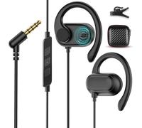 Open Ear Headphone Over Ear Hook 3.5mm Wired Earbuds for Chromebook School | Adjustable Hifi Jack Earphone Computer PC Headset with Mic for Samsung A15 for Moto G Stylus Power Pure Travel Airplane Kids