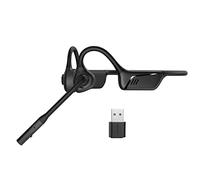 Open Ear Headphone with Microphone, Bluetooth 5.1 Wireless Headset with USB Dongle, Air Conduction Headset with Noise Cancelling Mic, for Business/Office/Online Lessons/Driving/Playing