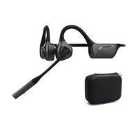 Open-Ear Headphones Bluetooth 5.1 with ENC Noise Canceling Mic, Wireless Headset with Air Conduction & Mute Button Truck Driver Earphones, 10Hrs Battery for Work Driving Work Calls Meetings (Black)