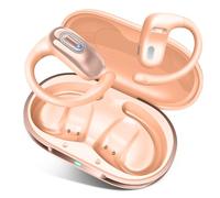 Open Ear Headphones, Bluetooth 5.4 Wireless Earbuds,50H, Air Conduction Ear Buds, HD Stereo Bass Over Ear Earphones with Earhooks, Ultra-Comfort Secure Fit,IPX7 Waterproof Headset for Sport Run,Orange